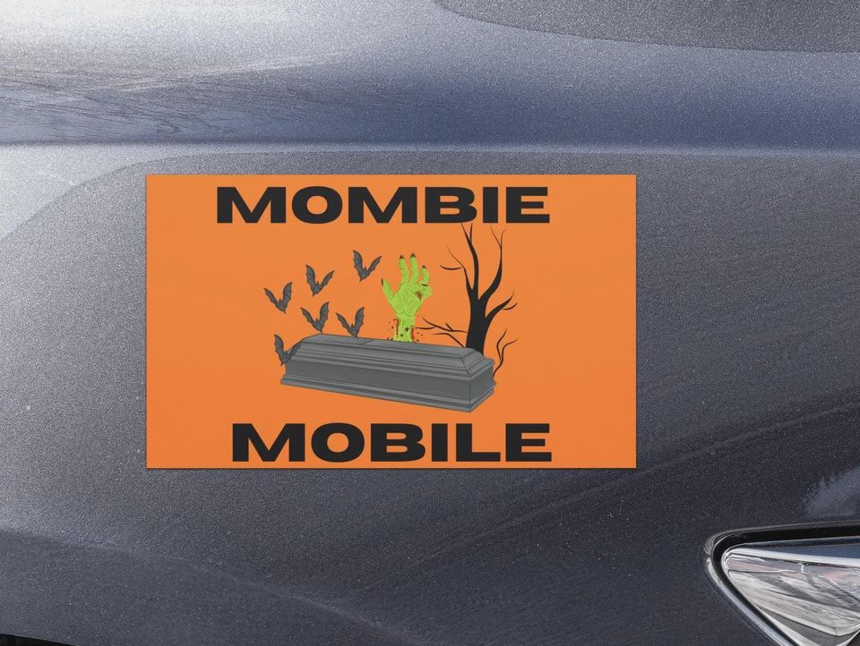 Mombie Mobile Car Magnet - Funny Halloween Mom Car Decal