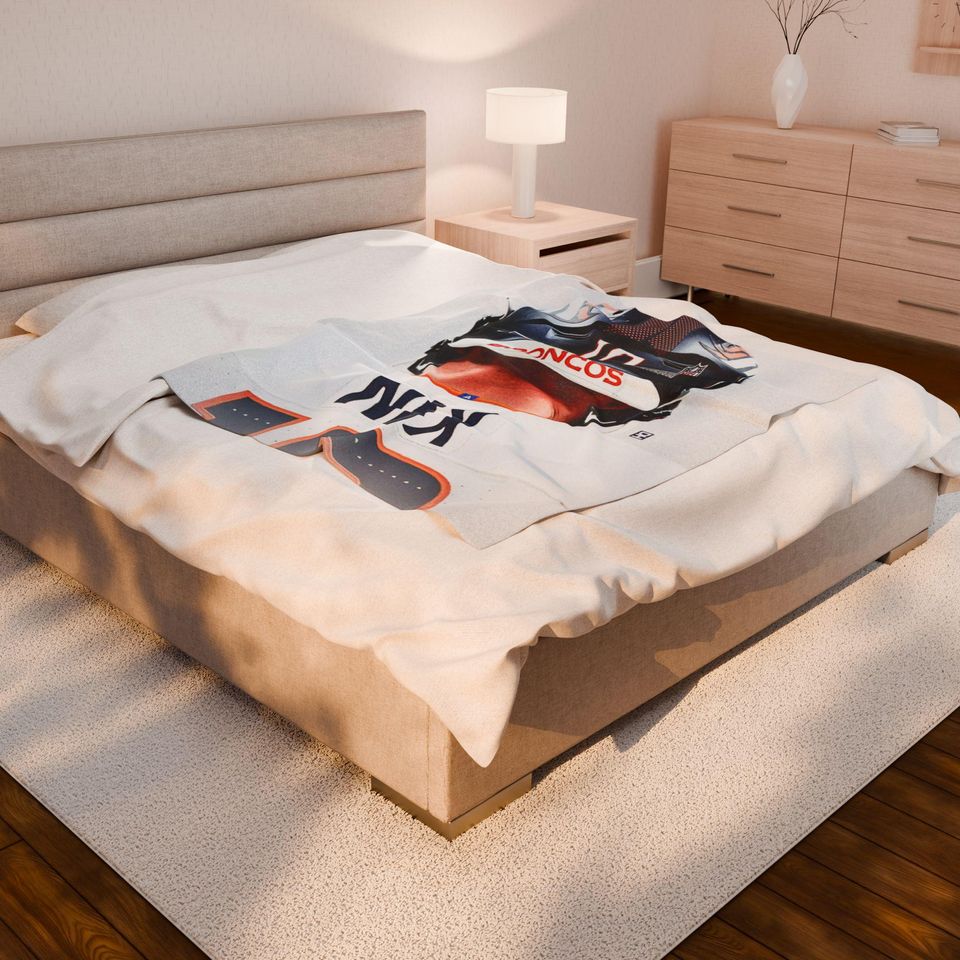 Bo Nix Broncos Throw Blanket