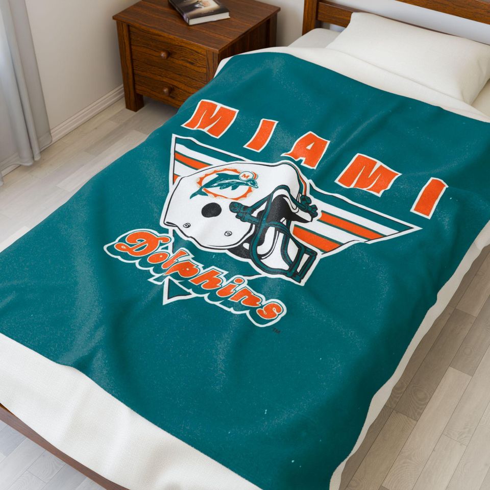 Miami Dolphins Throw Blanket -