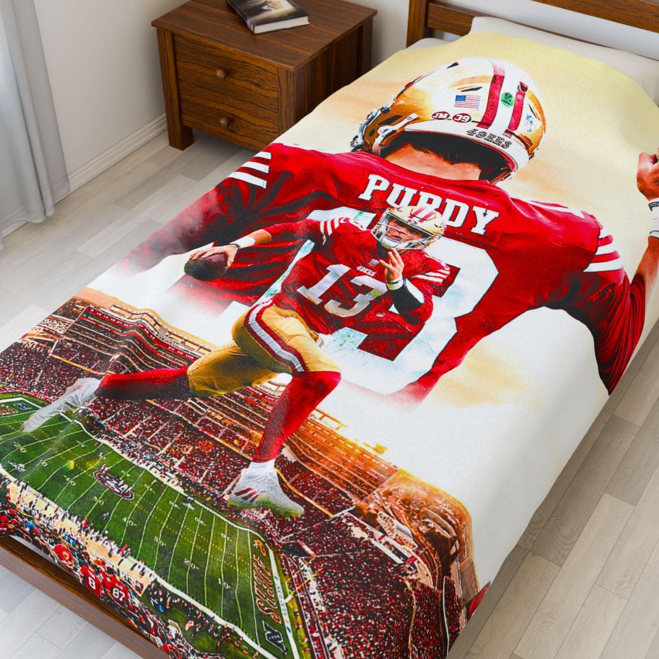 Brock Purdy 49ers Throw Blanket