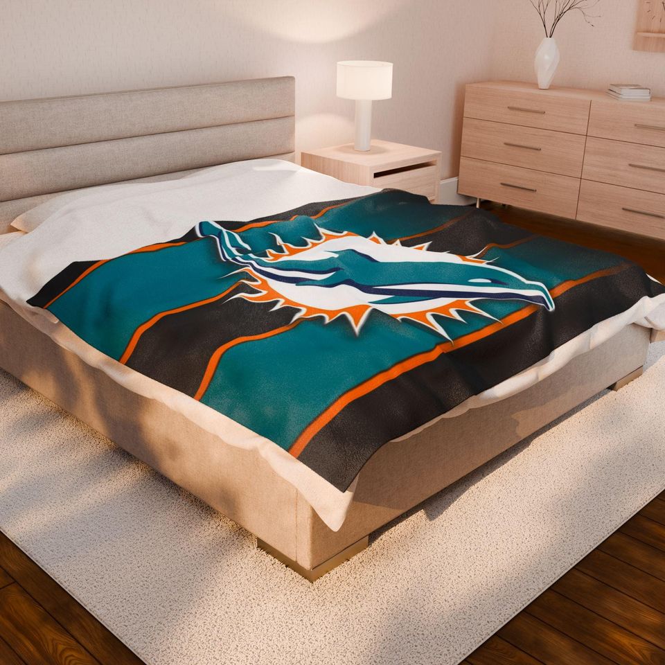 Miami Dolphins Throw Blanket