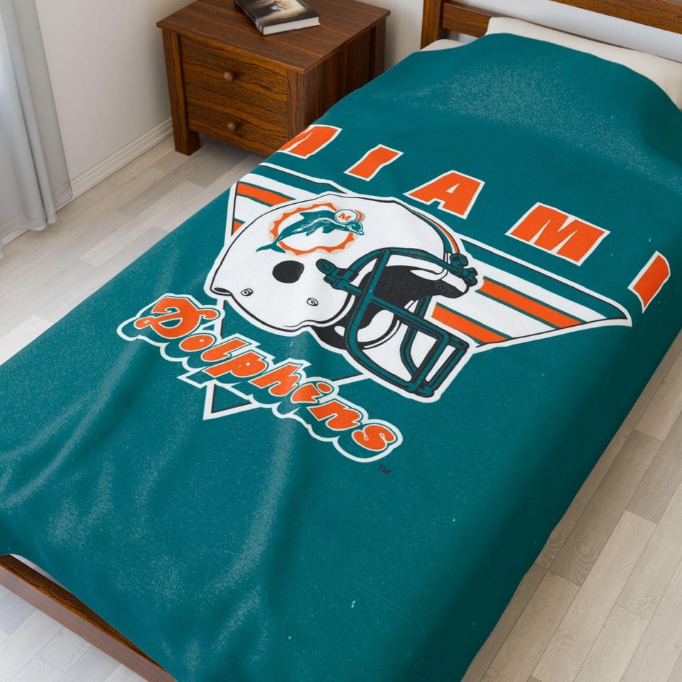 Miami Dolphins Throw Blanket -