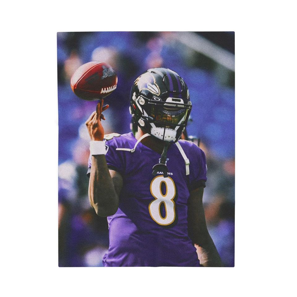 Lamar Jackson Baltimore Ravens Throw Blanket
