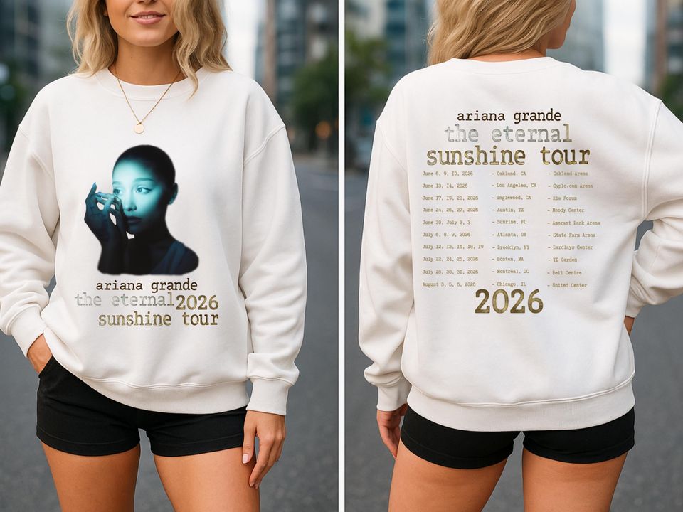 Ariana Eternal Sunshine Tour Shirt: Vintage Pop Concert Tee