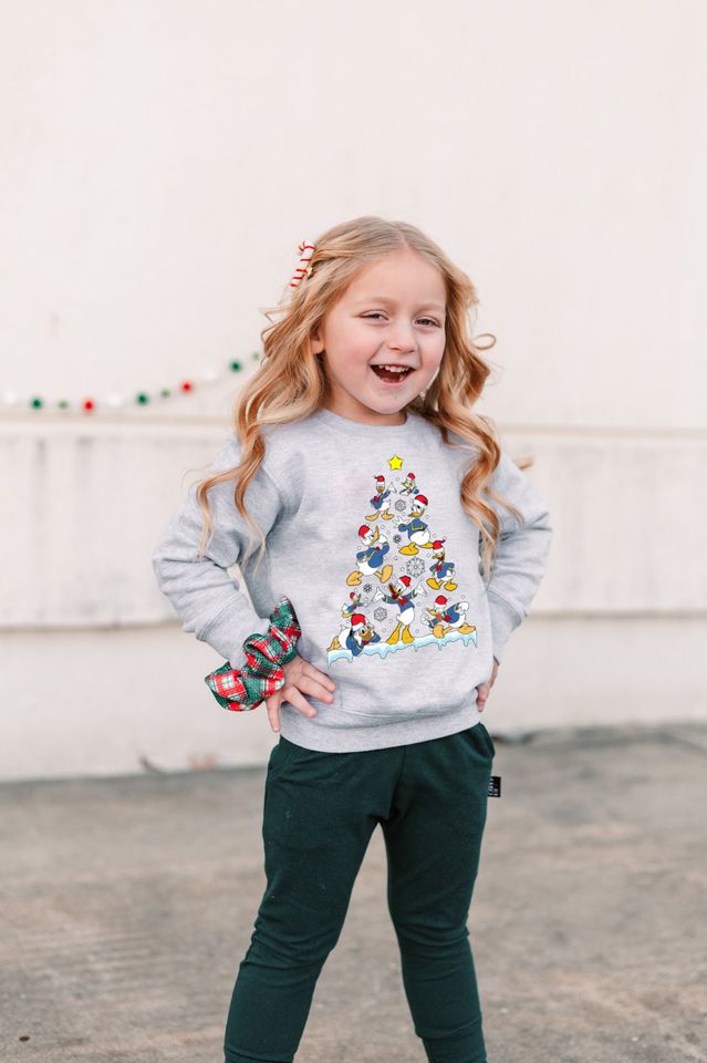 Disney Donald Duck Christmas Tree Sweatshirt, Disneyworld Sweatshirt