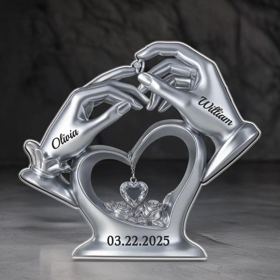 Personalized Acrylic Anniversary Plaque  Wedding Gift for Couple