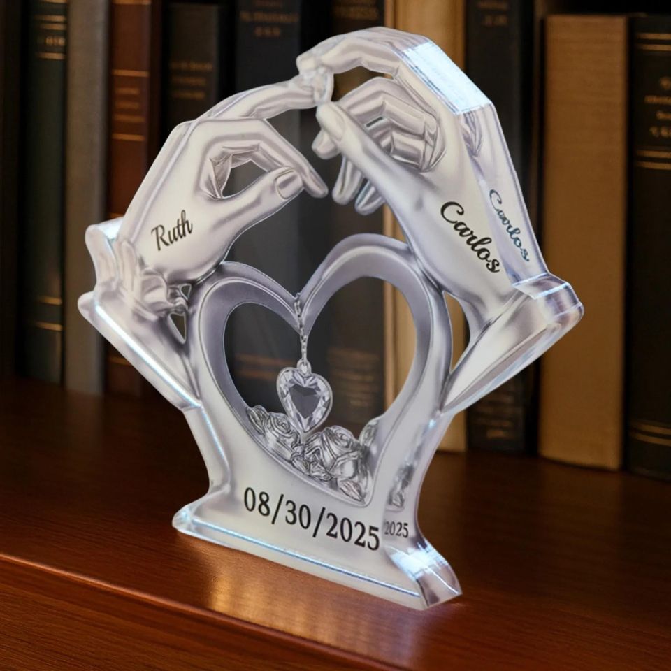 Personalized Acrylic Anniversary Plaque  Wedding Gift for Couple