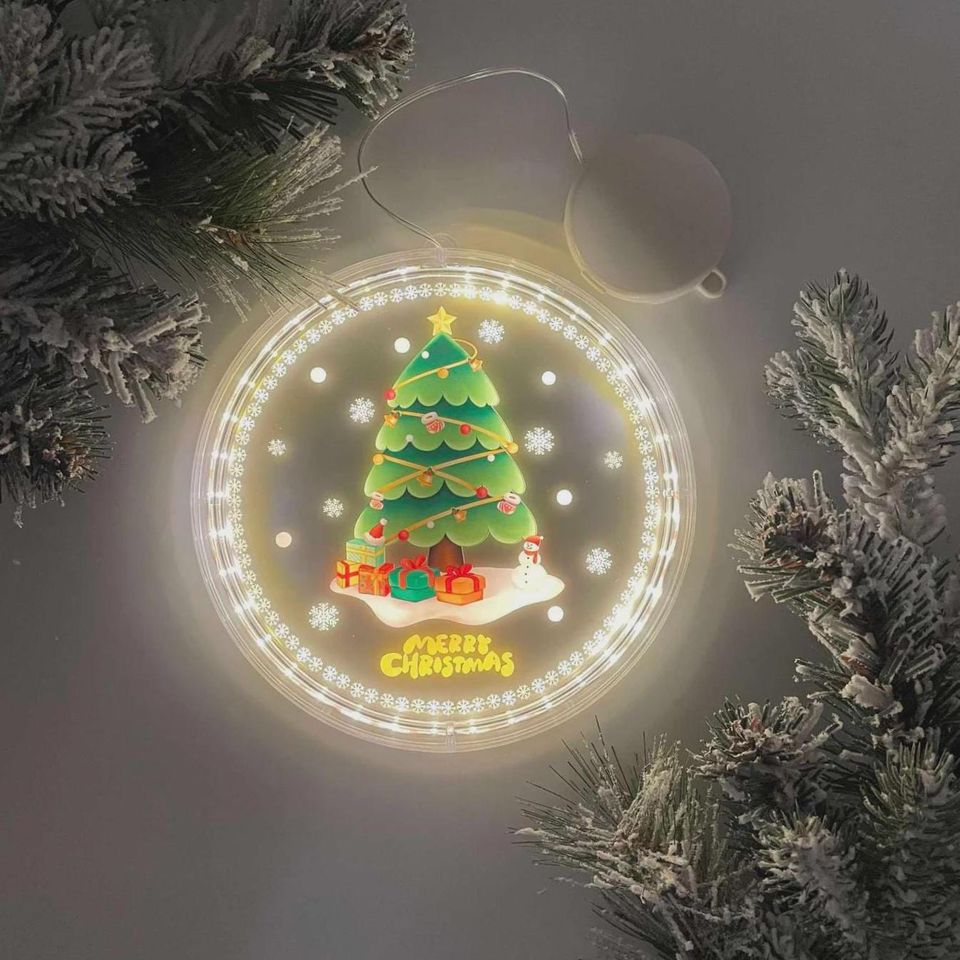 LED Christmas Window Sign: Reindeer or Tree Light Up Decor