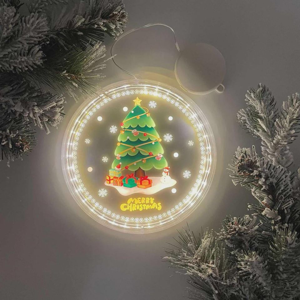 LED Christmas Window Sign: Reindeer or Tree Light Up Decor