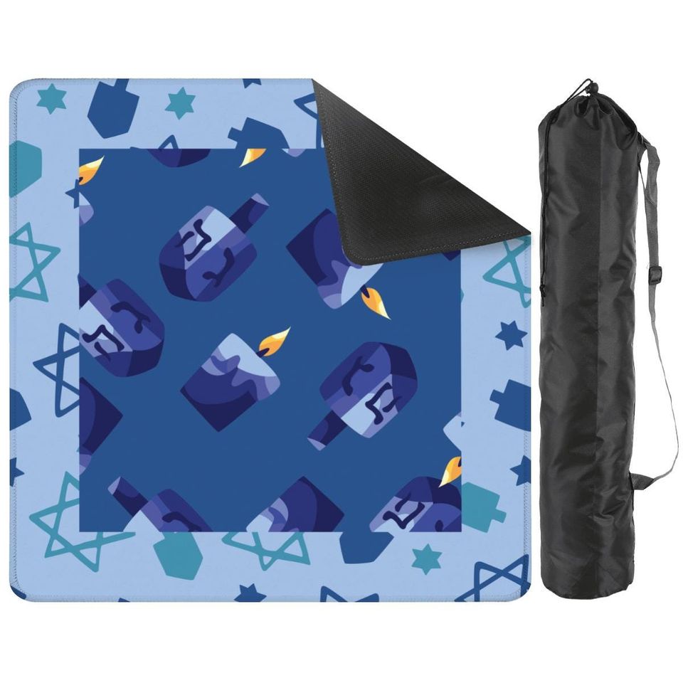 Hanukkah Dreidel Mahjong Mat: Mahj Game Tabletop