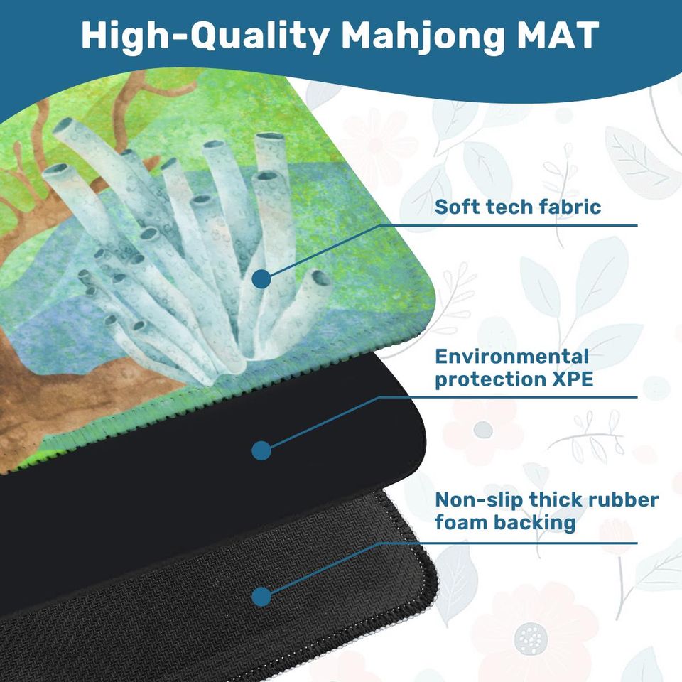 Coral Lake Mahjong Mat