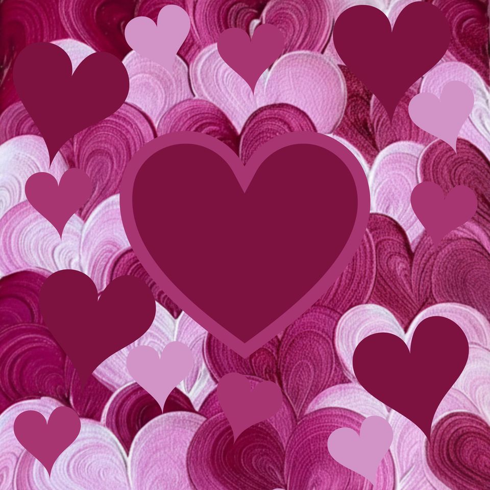 Multi Hearts Mahjong Mat: Mahj Game Tabletop