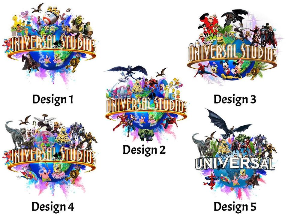 Custom Universal Studios 2026 Family Vacation Shirts  Personalized Any Text Name Tee  Matching Disney & Marvel Characters