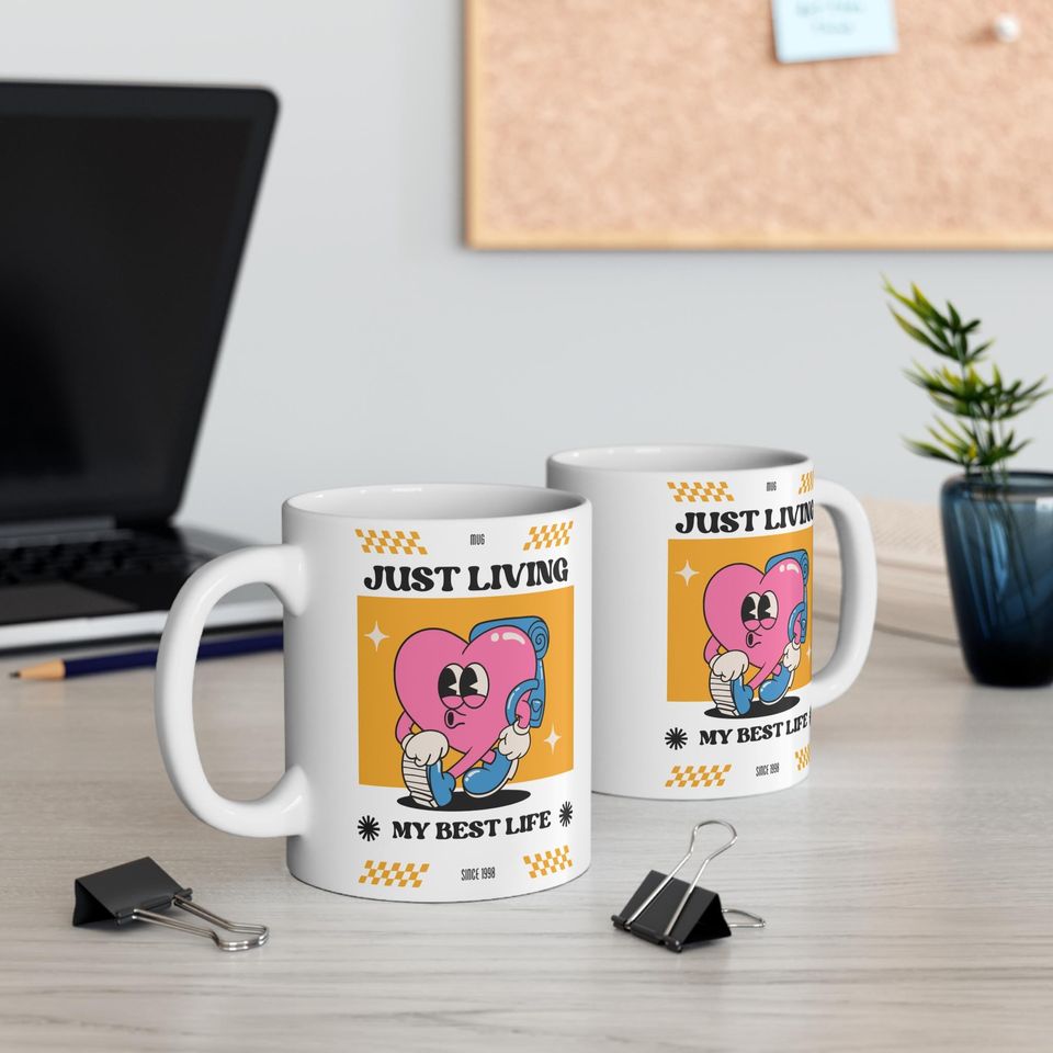 Happy Vibes Coffee Mug: Motivational Quote Gift for Dreamers