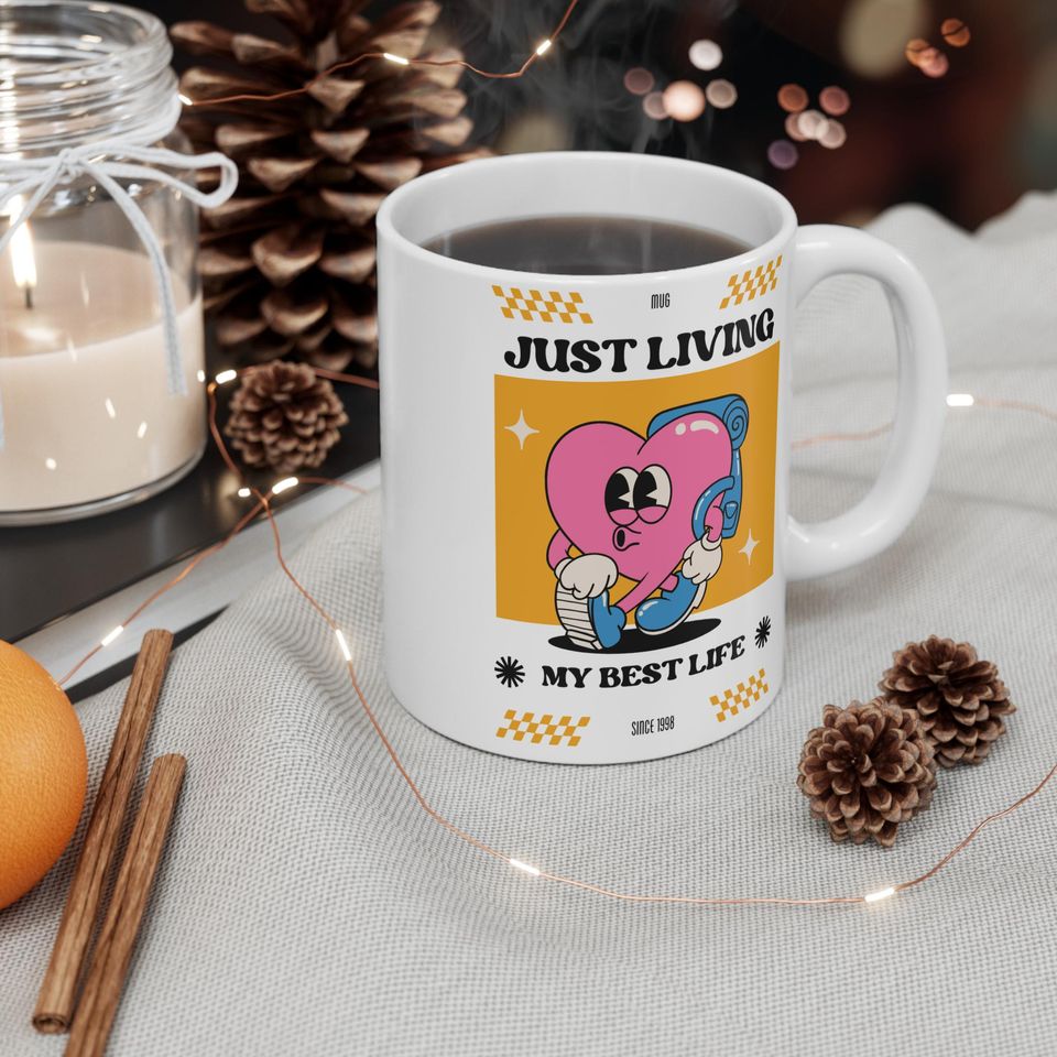 Happy Vibes Coffee Mug: Motivational Quote Gift for Dreamers