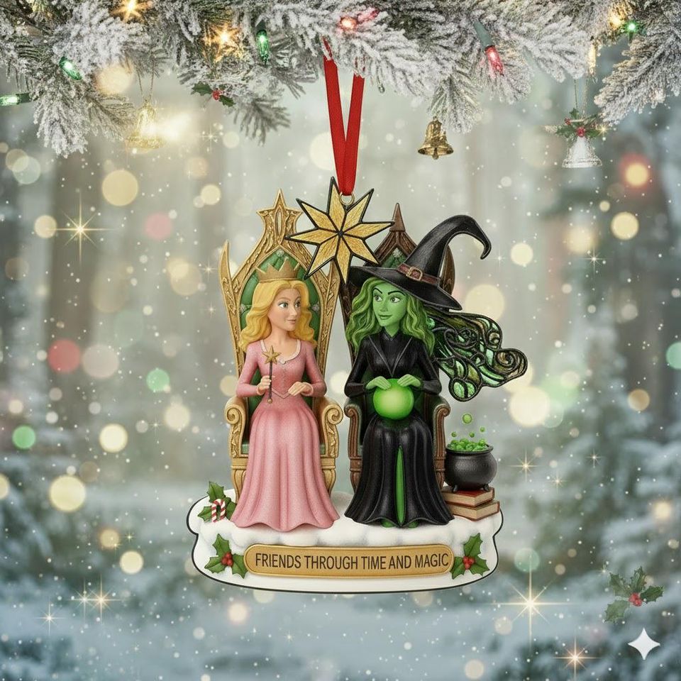 Wicked Christmas Ornament: Elphaba & Glinda Acrylic Keepsake