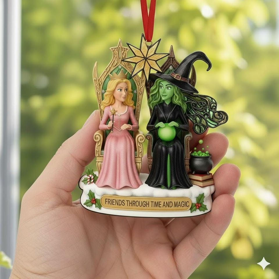 Wicked Christmas Ornament: Elphaba & Glinda Acrylic Keepsake