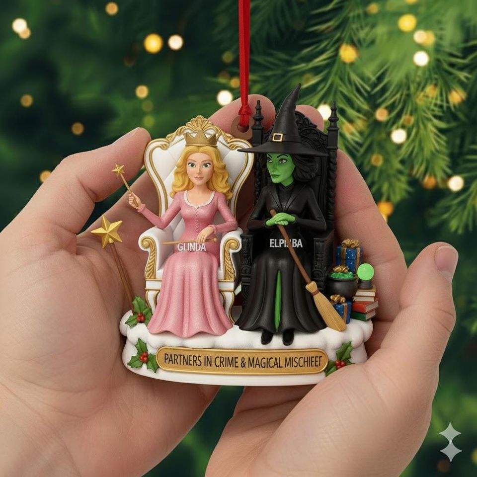 Wicked Christmas Ornament: Elphaba & Glinda Friendship Keepsake