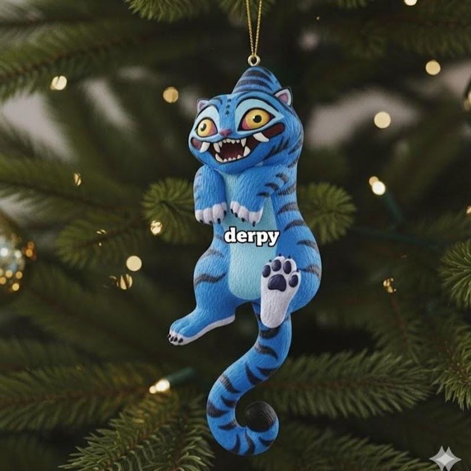 Personalized Derpy Baby's 1st Chrsitmas Ornament, Derpy Huntrix Christmas Ornament