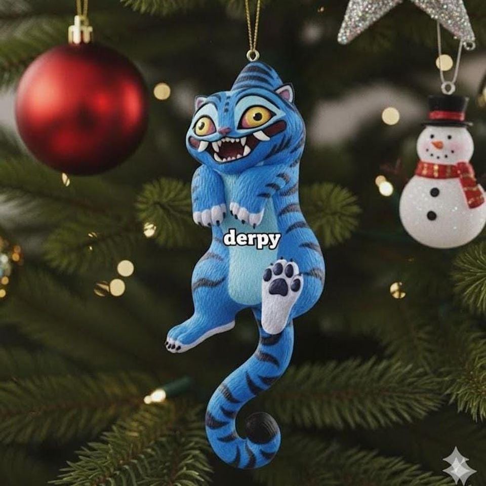Personalized Derpy Baby's 1st Chrsitmas Ornament, Derpy Huntrix Christmas Ornament