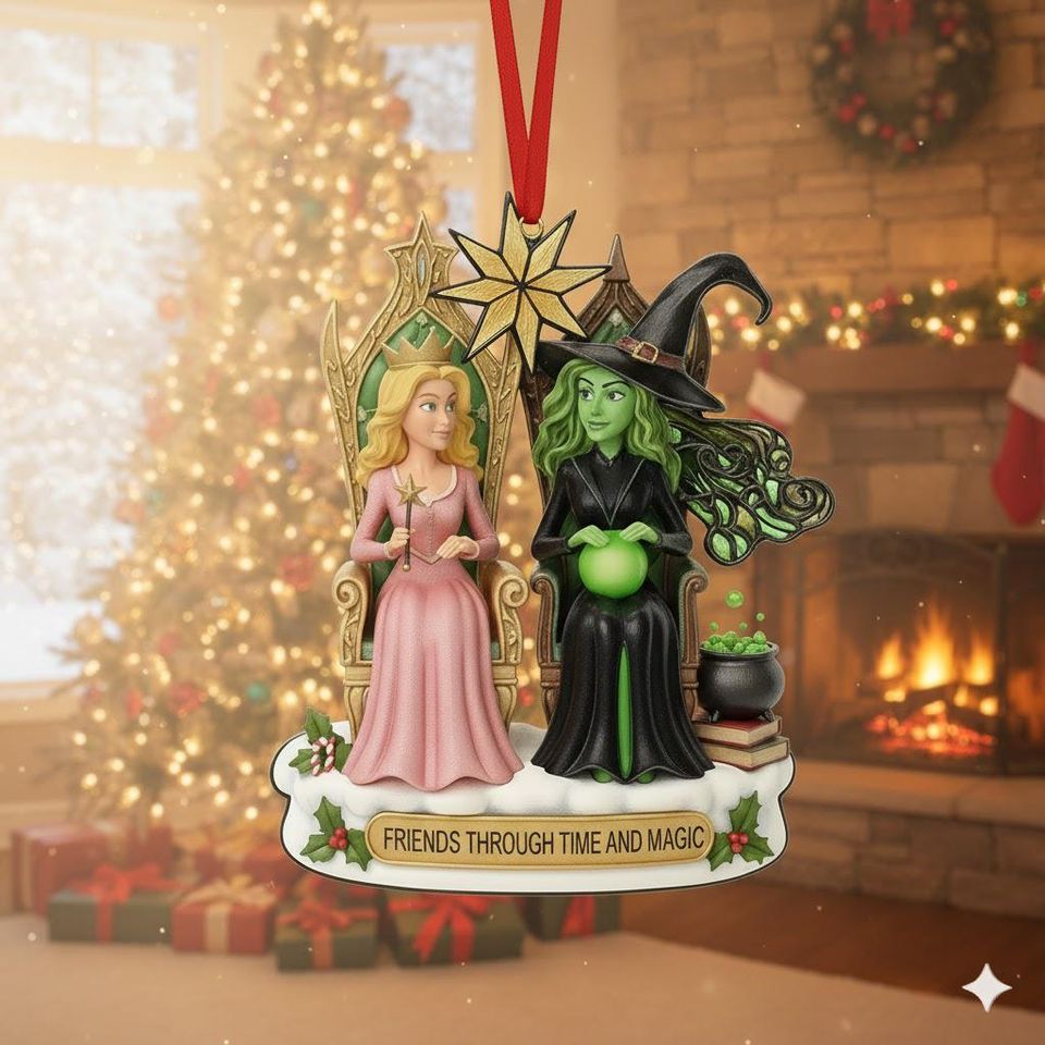 Wicked Christmas Ornament: Elphaba & Glinda Acrylic Keepsake