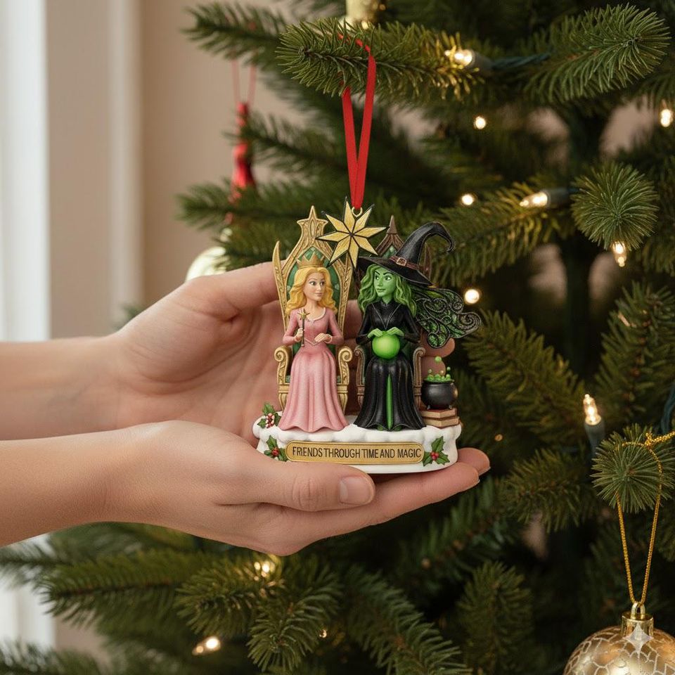 Wicked Christmas Ornament: Elphaba & Glinda Acrylic Keepsake
