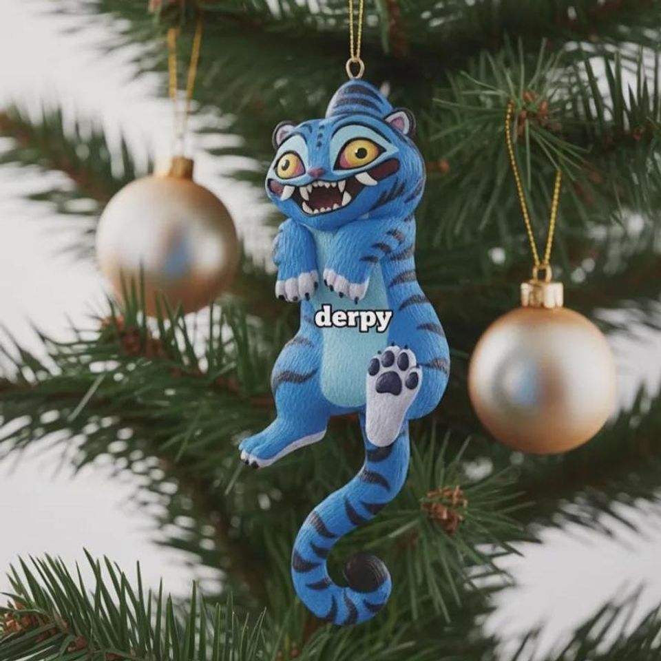 Personalized Derpy Baby's 1st Chrsitmas Ornament, Derpy Huntrix Christmas Ornament