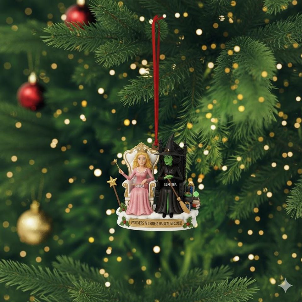 Wicked Christmas Ornament: Elphaba & Glinda Friendship Keepsake