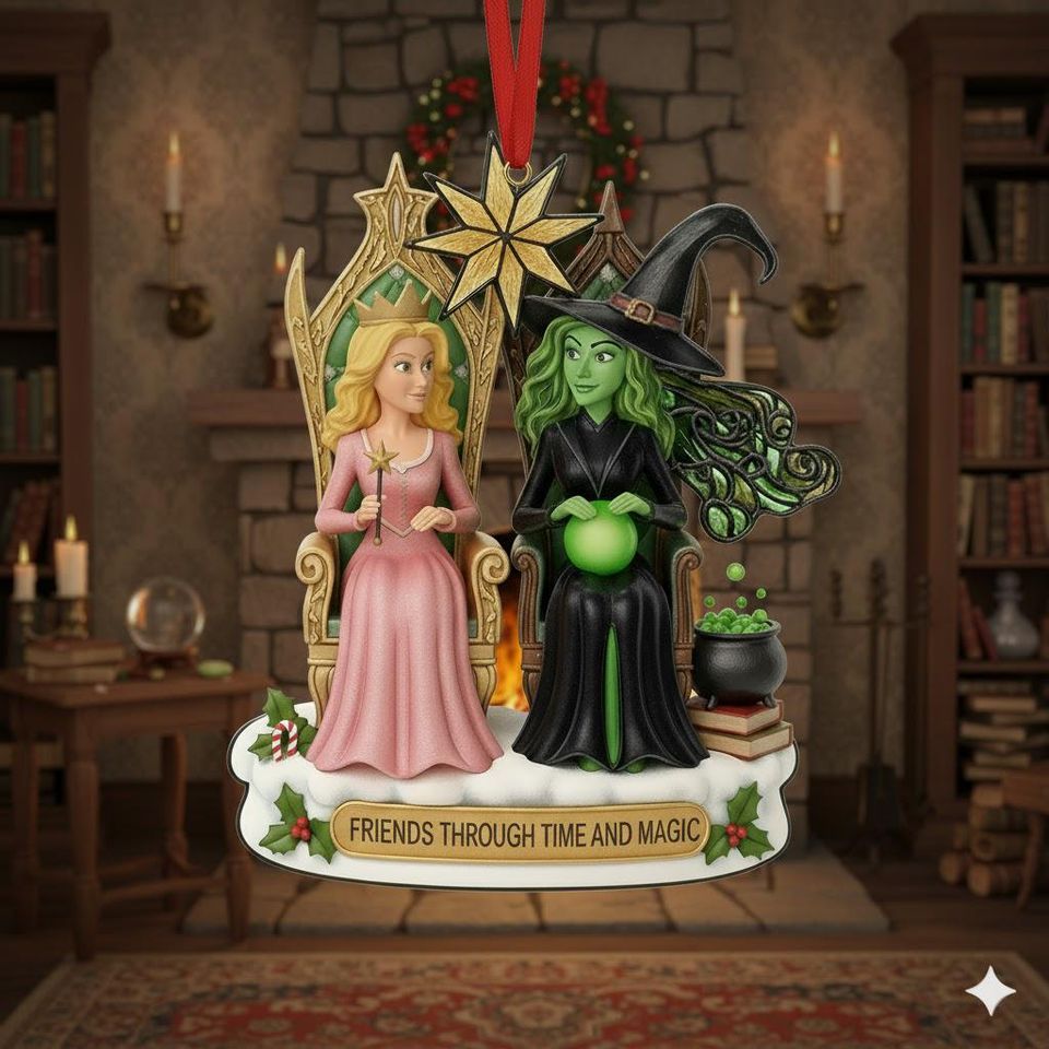 Wicked Christmas Ornament: Elphaba & Glinda Acrylic Keepsake
