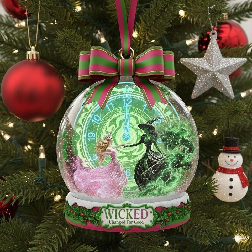 Custom Elphaba Glinda Ornament, Personalized Wicked Musical Christmas Acrylic 2D Flat Ornament