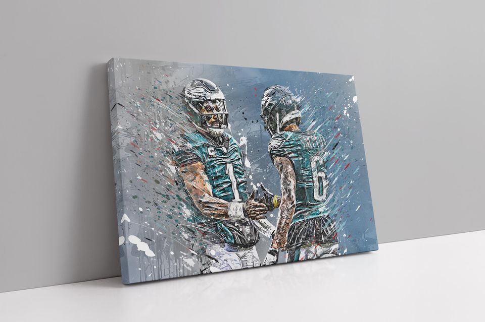 DeVonta Smith Canvas Philadelphia Eagles Poster Football Wall Art football Player Canvas Print Sports Home Decor S47 Christmas Gift