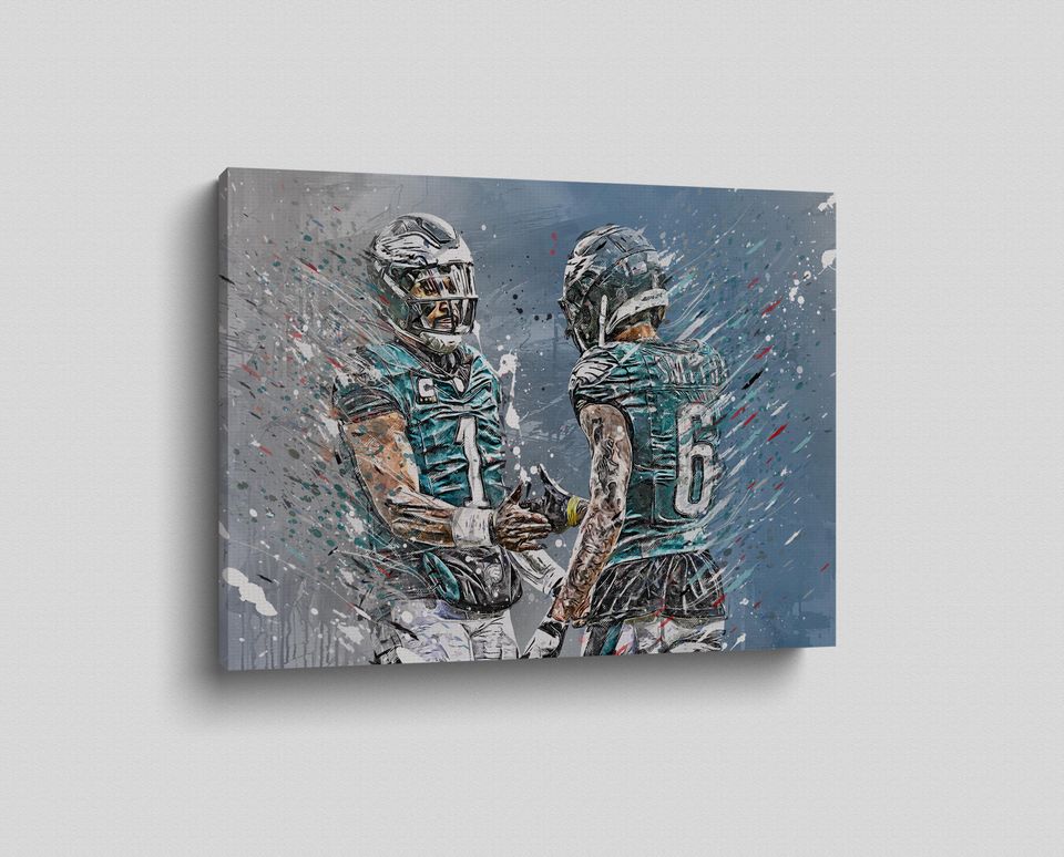 DeVonta Smith Canvas Philadelphia Eagles Poster Football Wall Art football Player Canvas Print Sports Home Decor S47 Christmas Gift