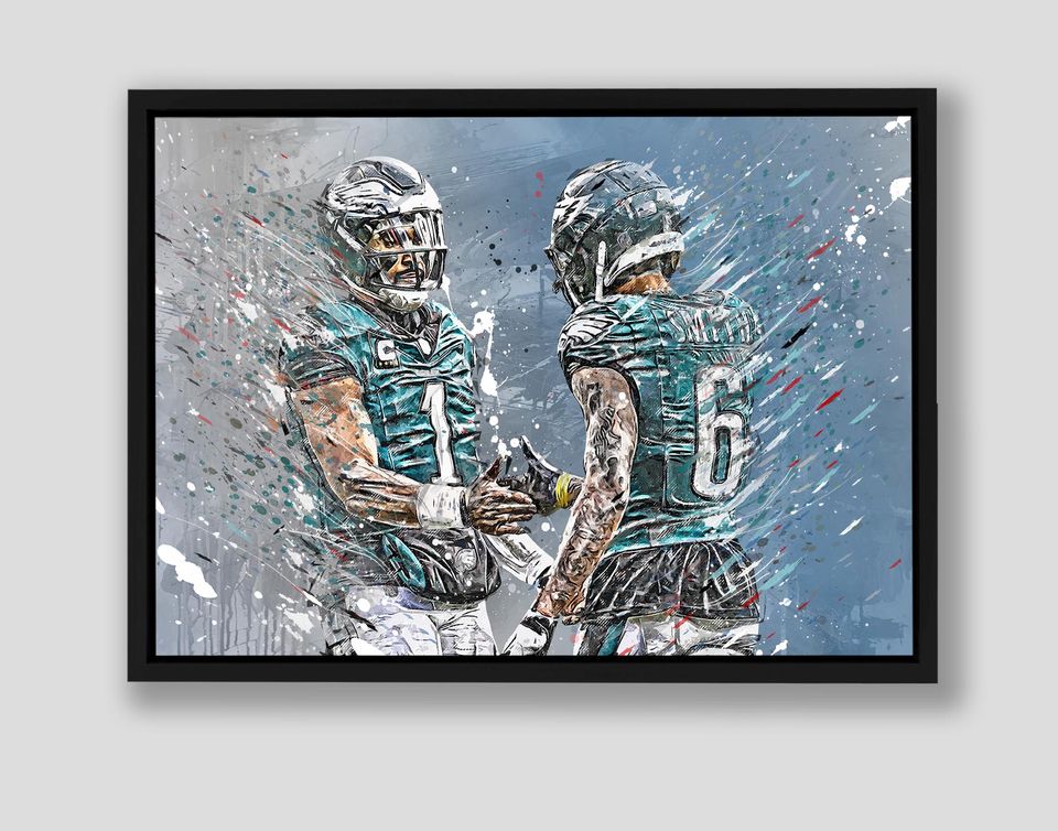 DeVonta Smith Canvas Philadelphia Eagles Poster Football Wall Art football Player Canvas Print Sports Home Decor S47 Christmas Gift