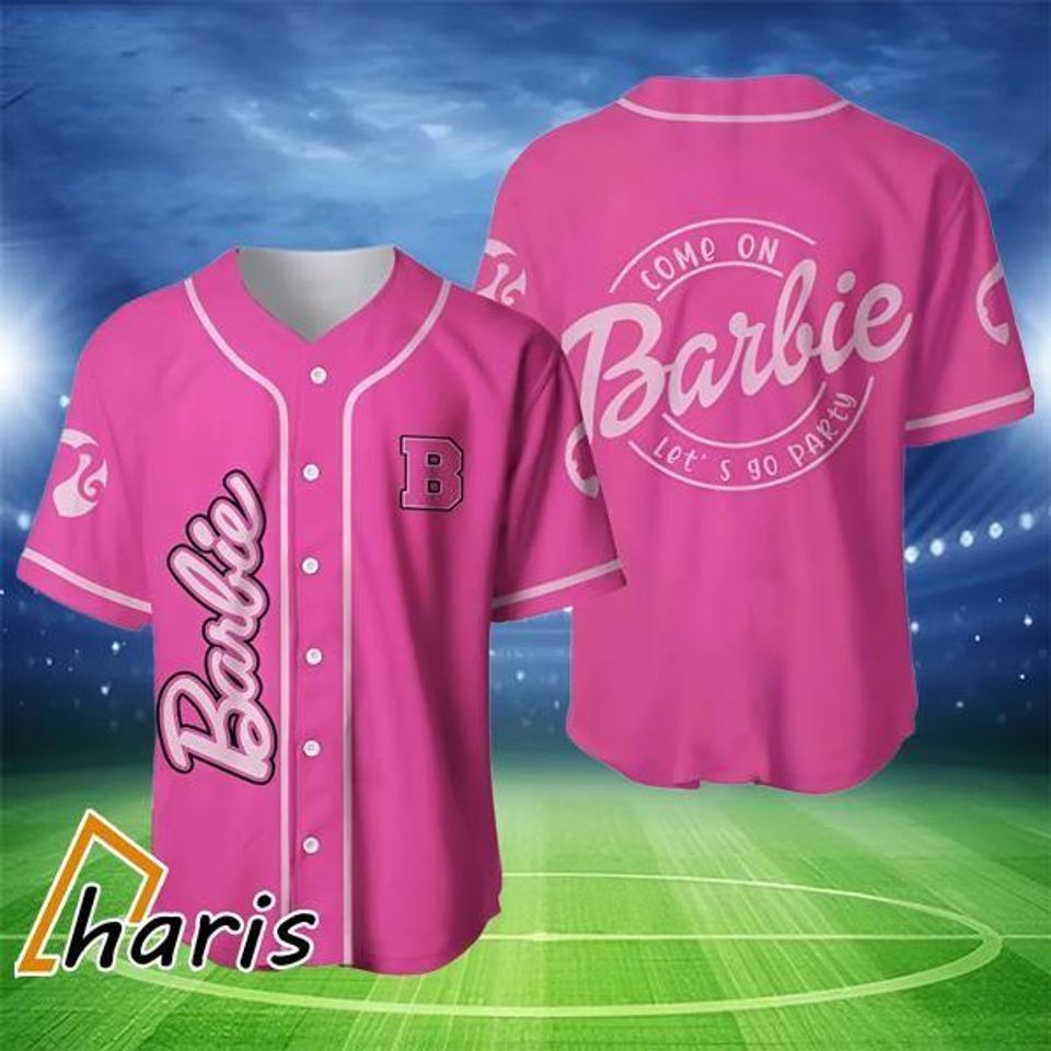 Barbie Baseball Jersey with Name and Party Design