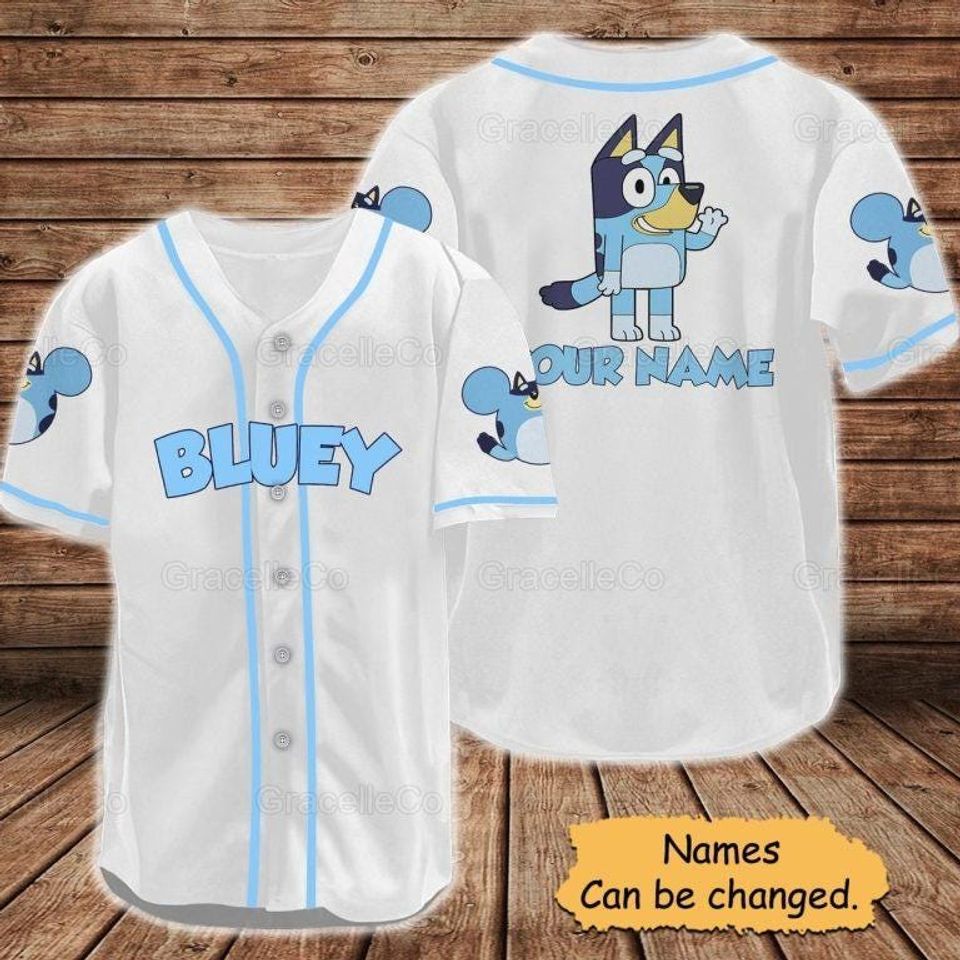 BlueyDad Vintage Baseball Jersey for Fans, Dog-themed Baseball Shirt