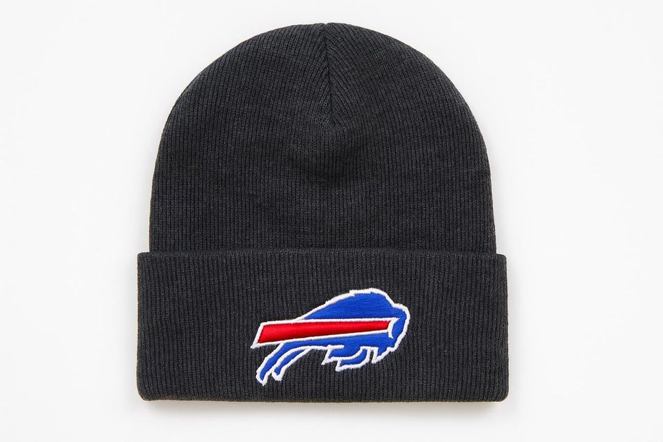 Grey Buffalo Bills Embroidered Knit Beanie | Handmade Mafia Hat