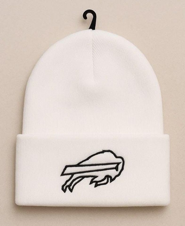 White Buffalo Bills Knit Beanie | Embroidered Logo