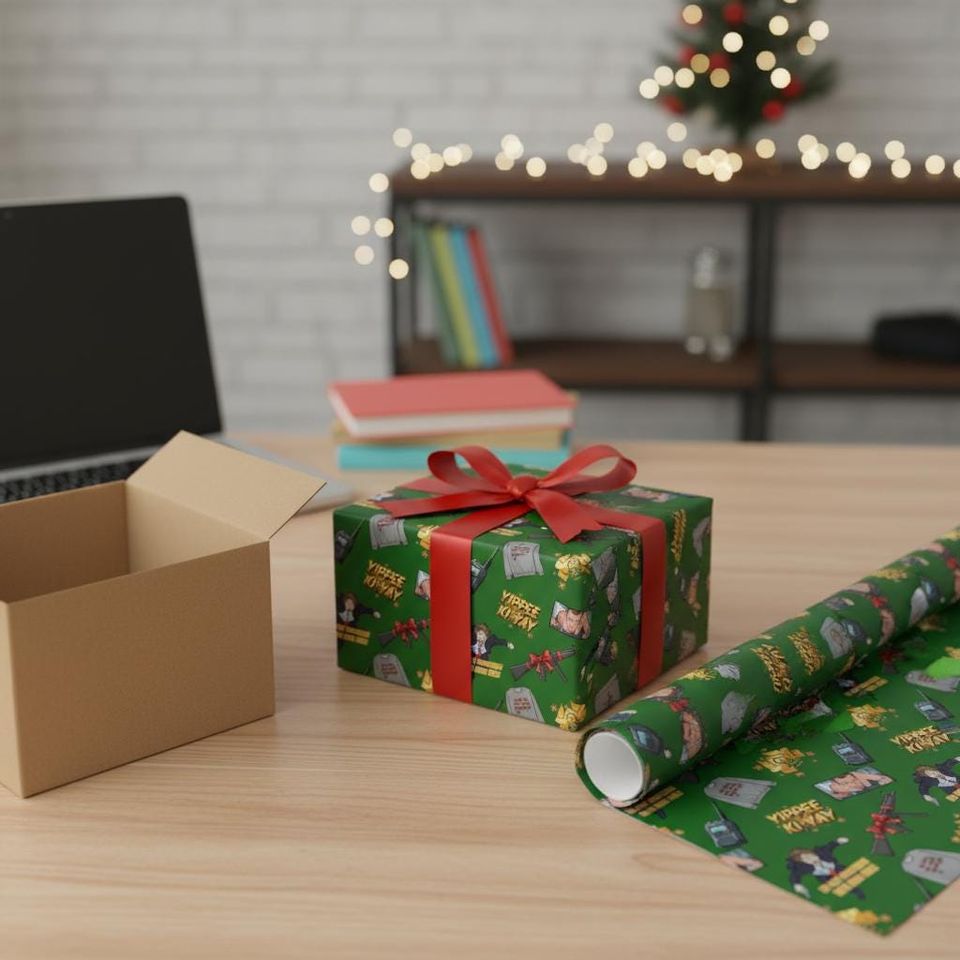 Die Hard Christmas Wrapping Paper, 80s Action Movie Gift Wrap