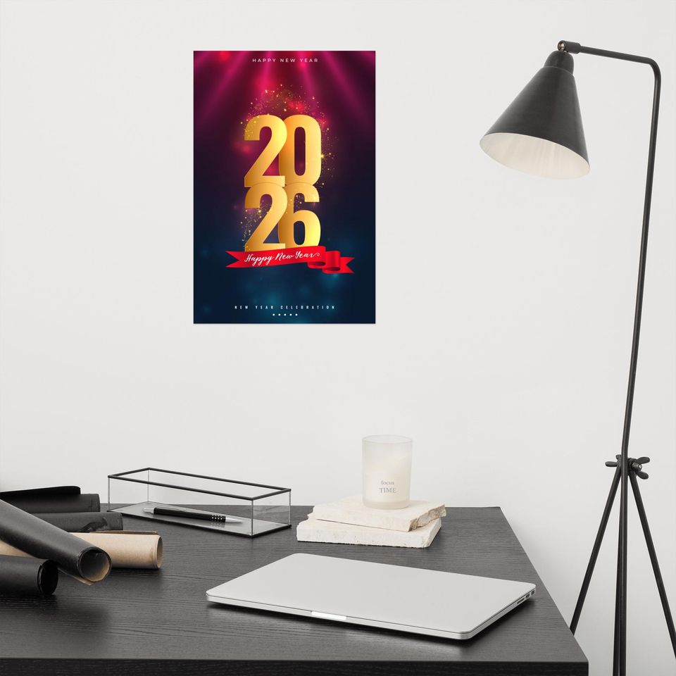 New Year 2026 Vertical Poster