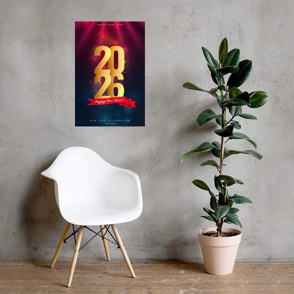New Year 2026 Vertical Poster