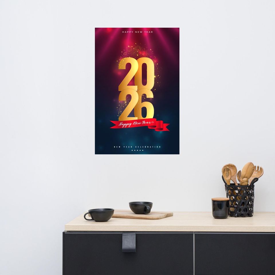New Year 2026 Vertical Poster