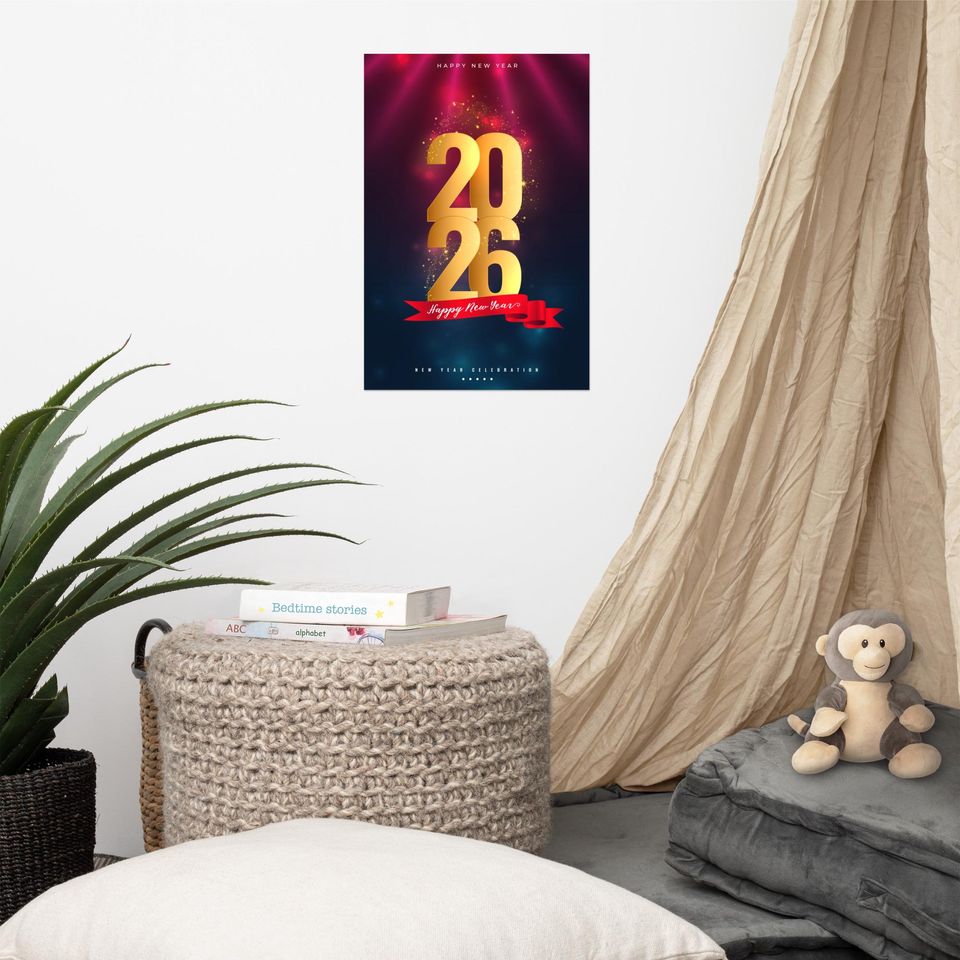 New Year 2026 Vertical Poster
