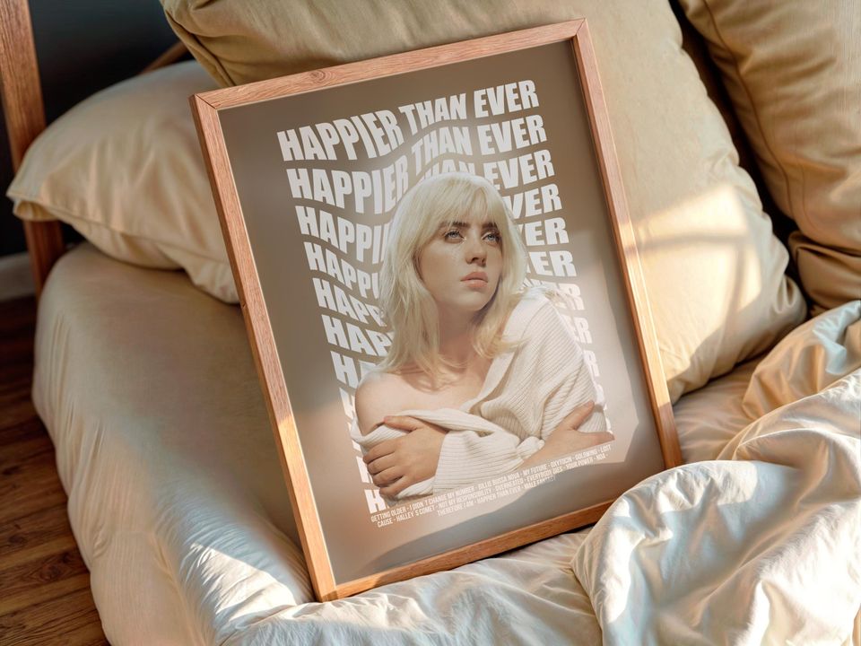 Billie Eilish Happier Than Ever Poster Premium Matte Vertical