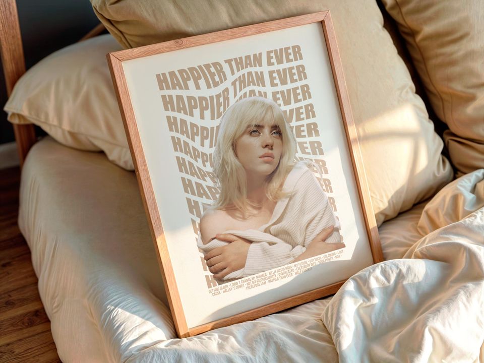 Billie Eilish Happier Than Ever Poster Premium Matte Vertical
