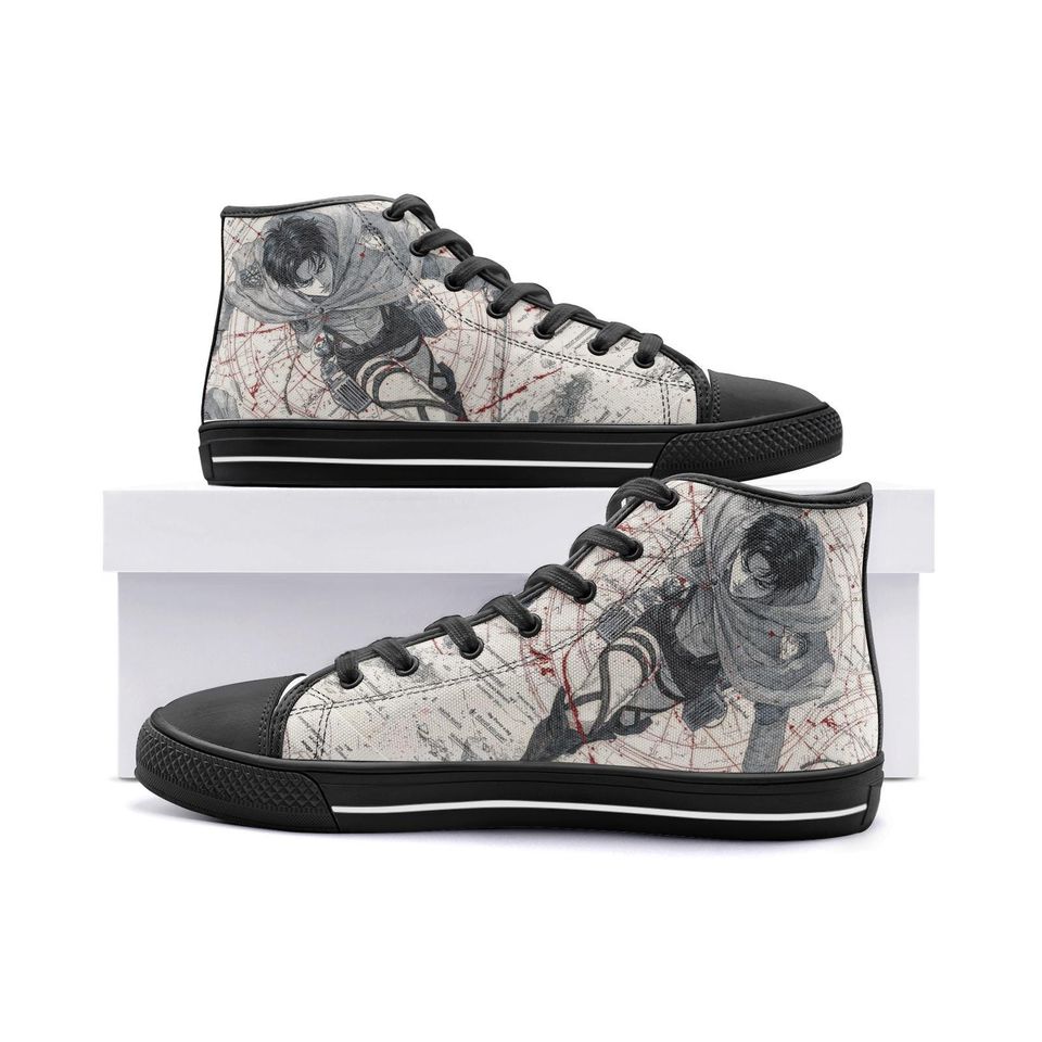 AOT-Levi Unisex High Top Canvas Shoes