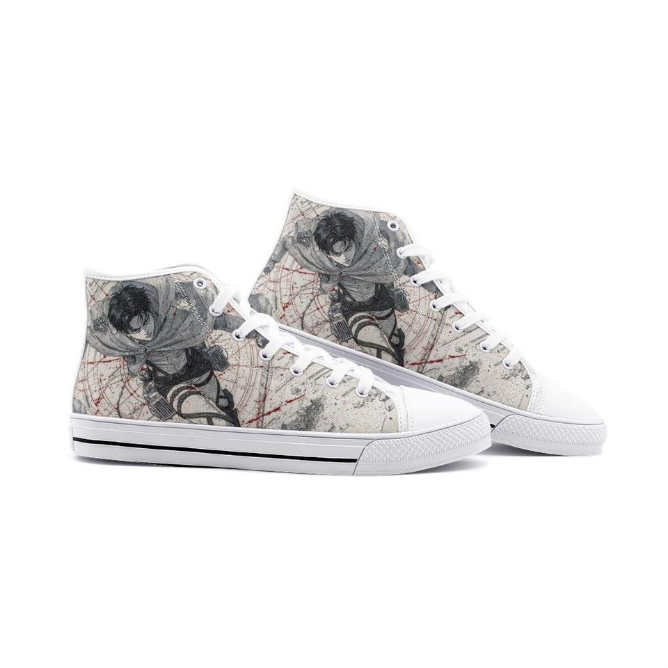 AOT-Levi Unisex High Top Canvas Shoes