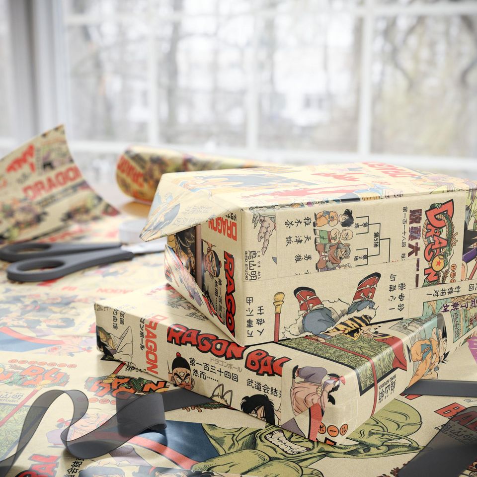 Dragonball Cover Wrapping Papers | Gift Wrap Dragon Ball Themed | Anime Lover