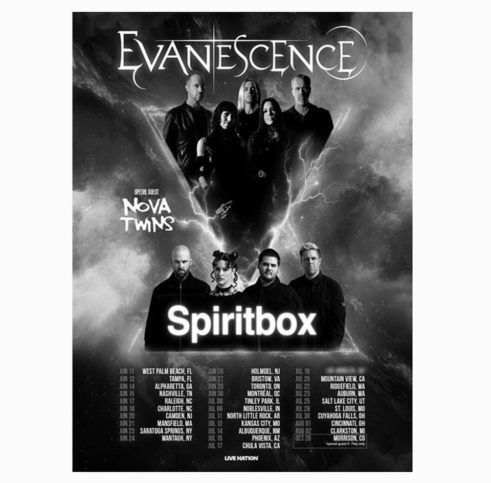 Evanescence North America Tour 2026 Poster