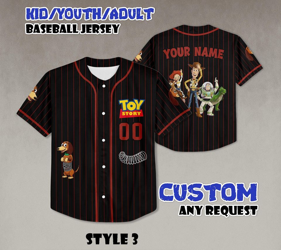 Personalized Slinky Dog Baseball Jersey, Custom Toy Story Outfit