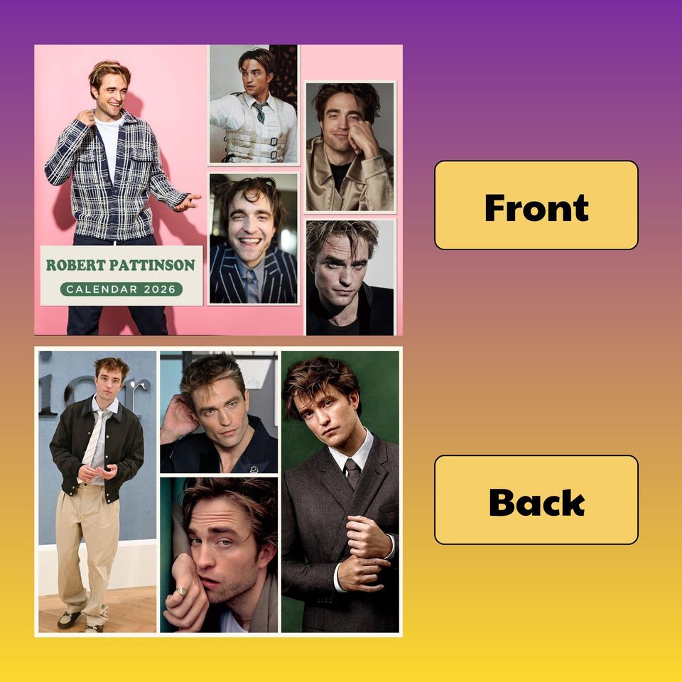Robert Pattinson 2026 Calendar, New Year Wall Calendar, Robert Pattinson Fan Merch, Year Planner